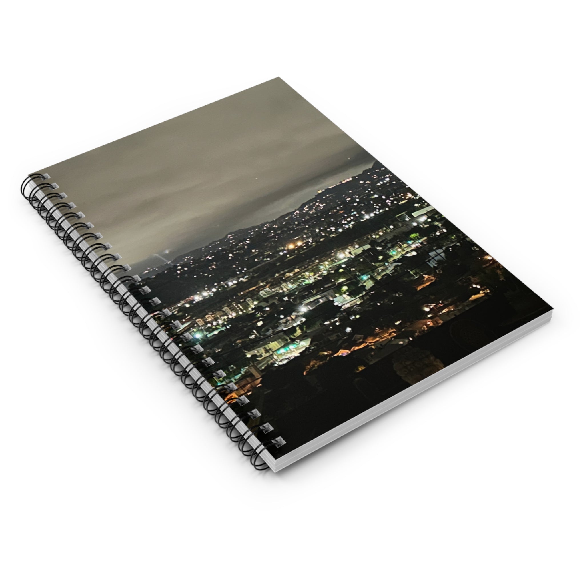 Los Angeles Night Cityscape Spiral Notebook — Nightscape Ruled Journal for Urban Journalers