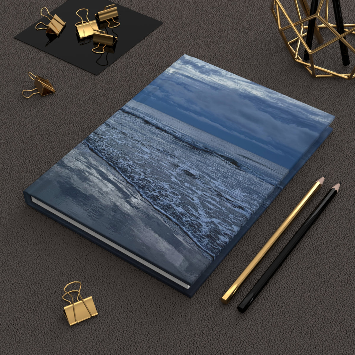 Cloudy Beach Hardcover Journal