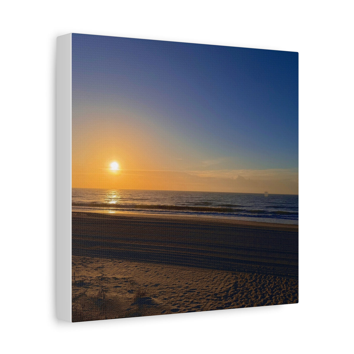 Orange Sunset Beach Canvas Print