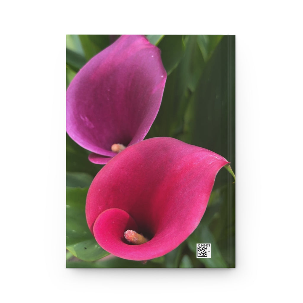 Pink Calla Lily Hardcover Journal — Floral Notebook for Gardening, Nature Lovers & Gifts