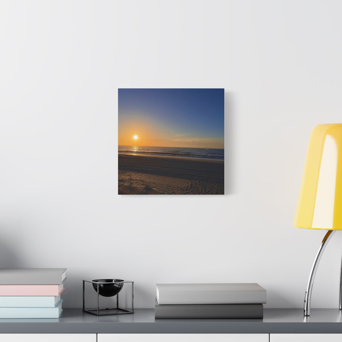 Orange Sunset Beach Canvas Print