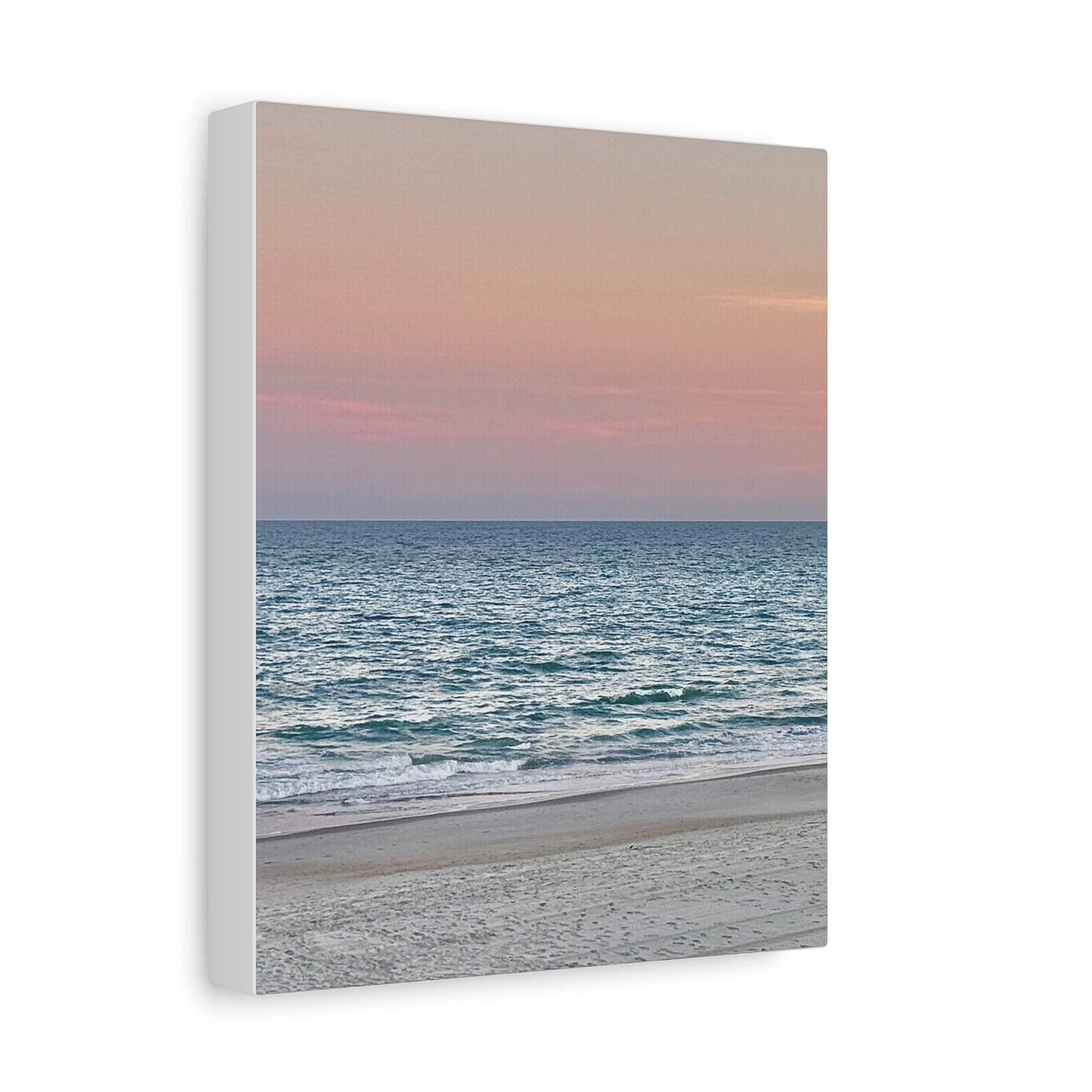 Myrtle Beach Sunset Matte Canvas – Pastel Ocean Wall Art, Stretched 1.25"