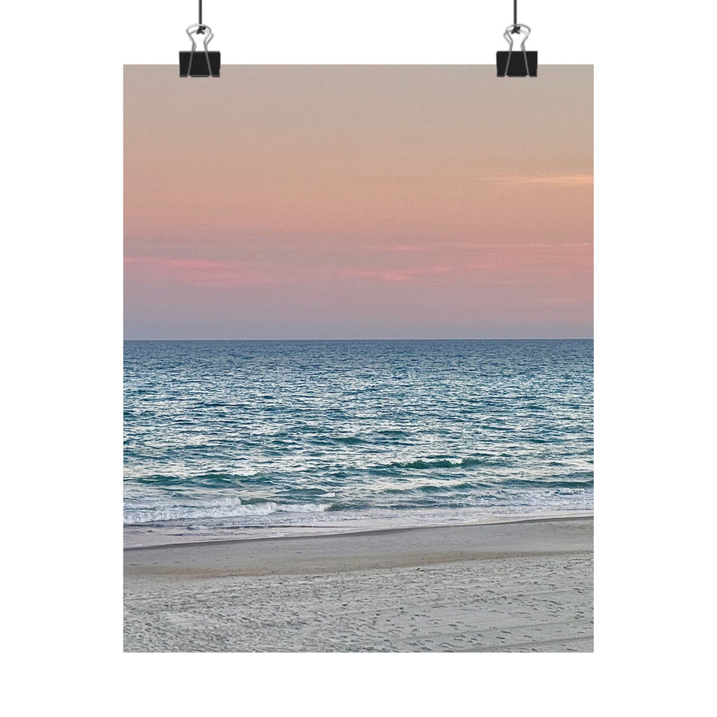 Myrtle Beach Sunset Matte Poster — Vertical Coastal Wall Art