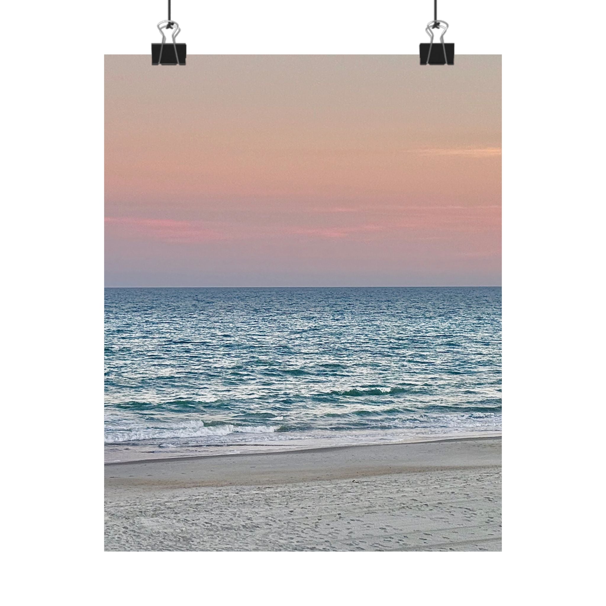 Myrtle Beach Sunset Matte Poster — Vertical Coastal Wall Art