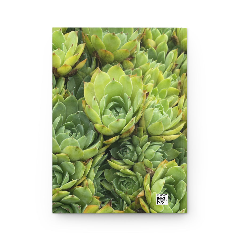 Succulent Garden Hardcover Journal — Green Plant Notebook for Gardening Notes & Daily Journaling