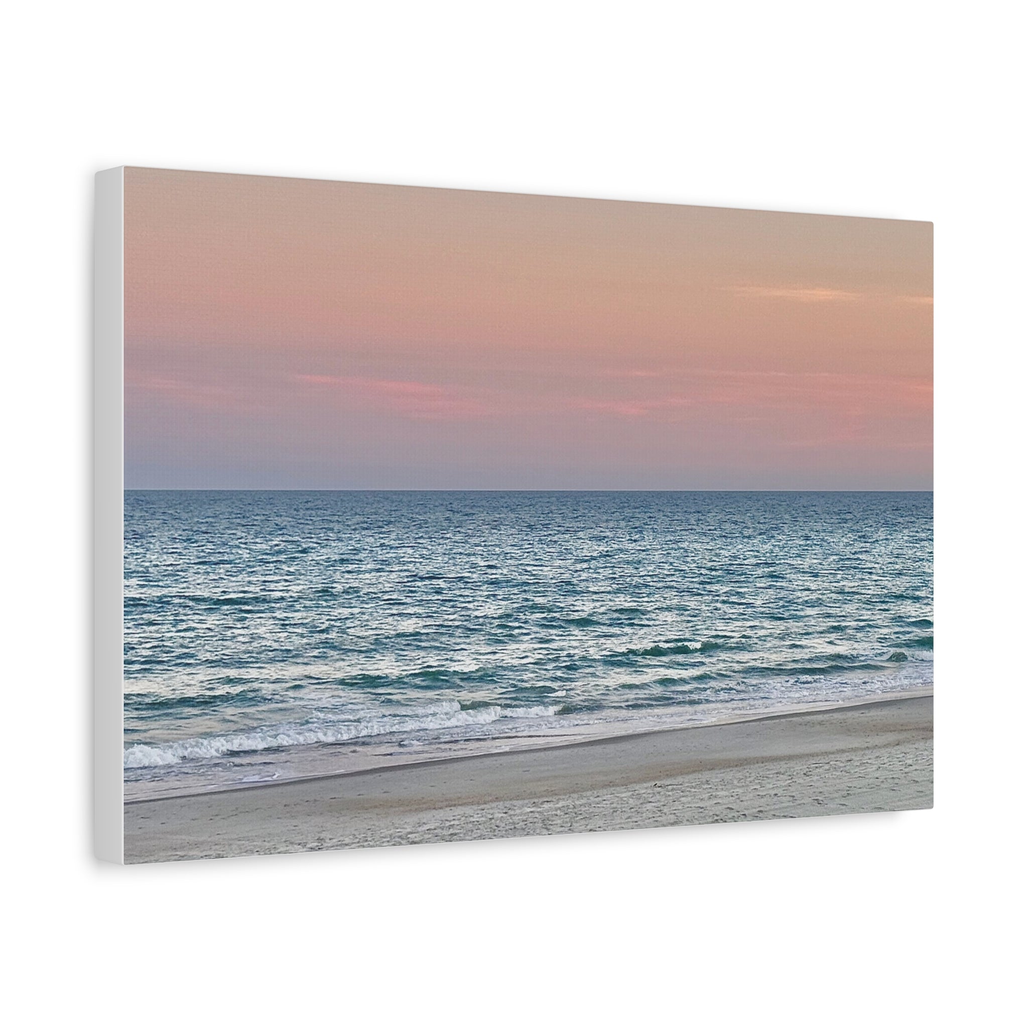 Myrtle Beach Sunset Matte Canvas – Pastel Ocean Wall Art, Stretched 1.25"