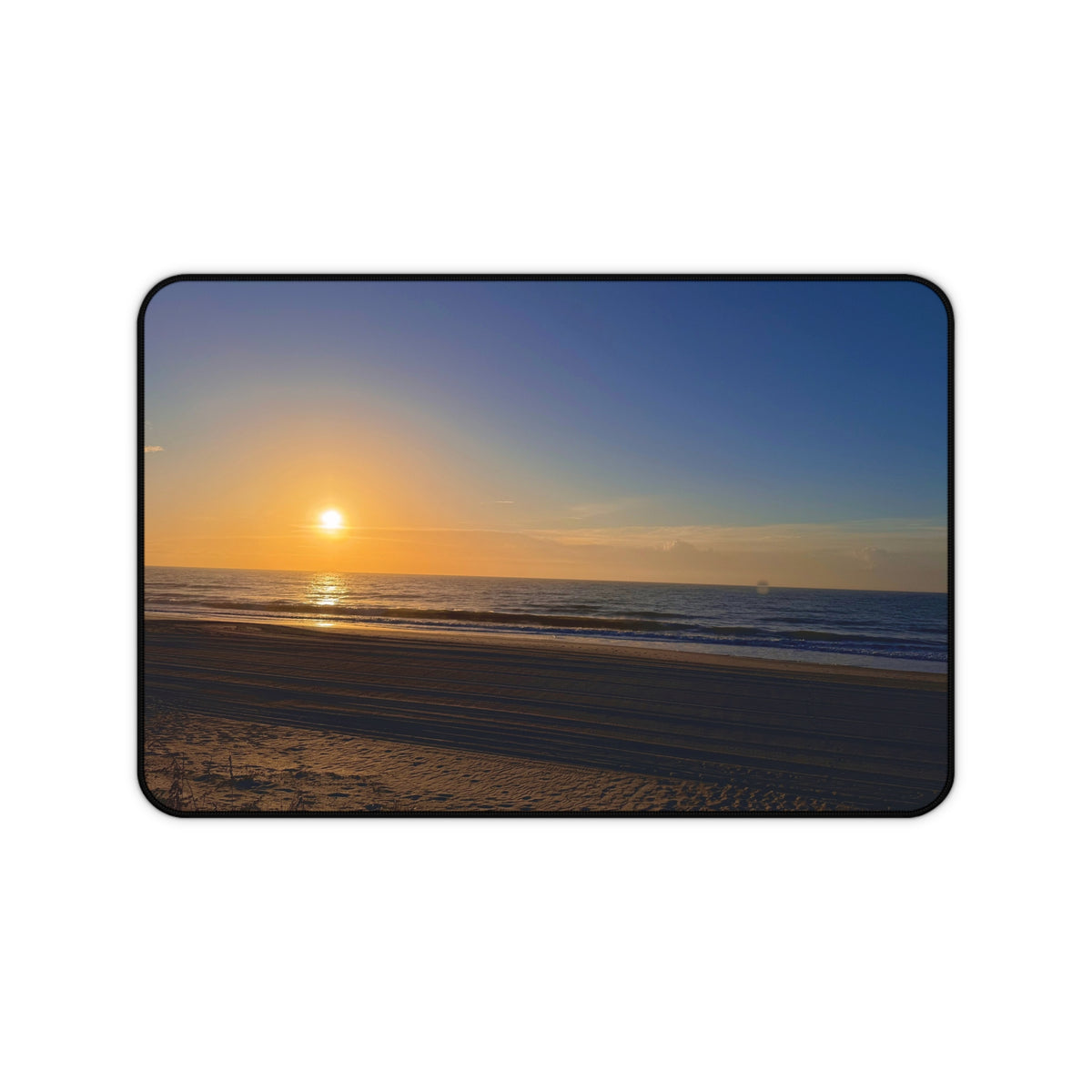 Orange Sunset Beach Desk Mat