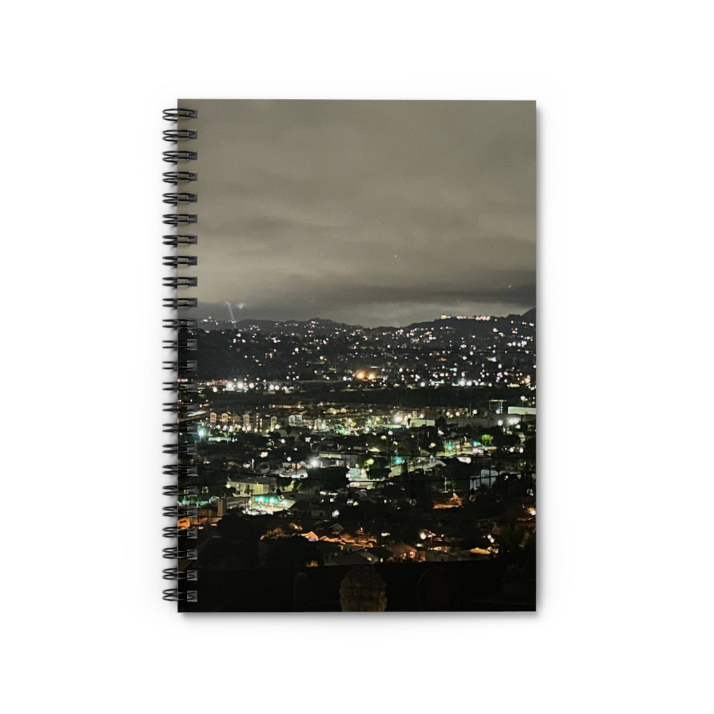 Los Angeles Night Cityscape Spiral Notebook — Nightscape Ruled Journal for Urban Journalers