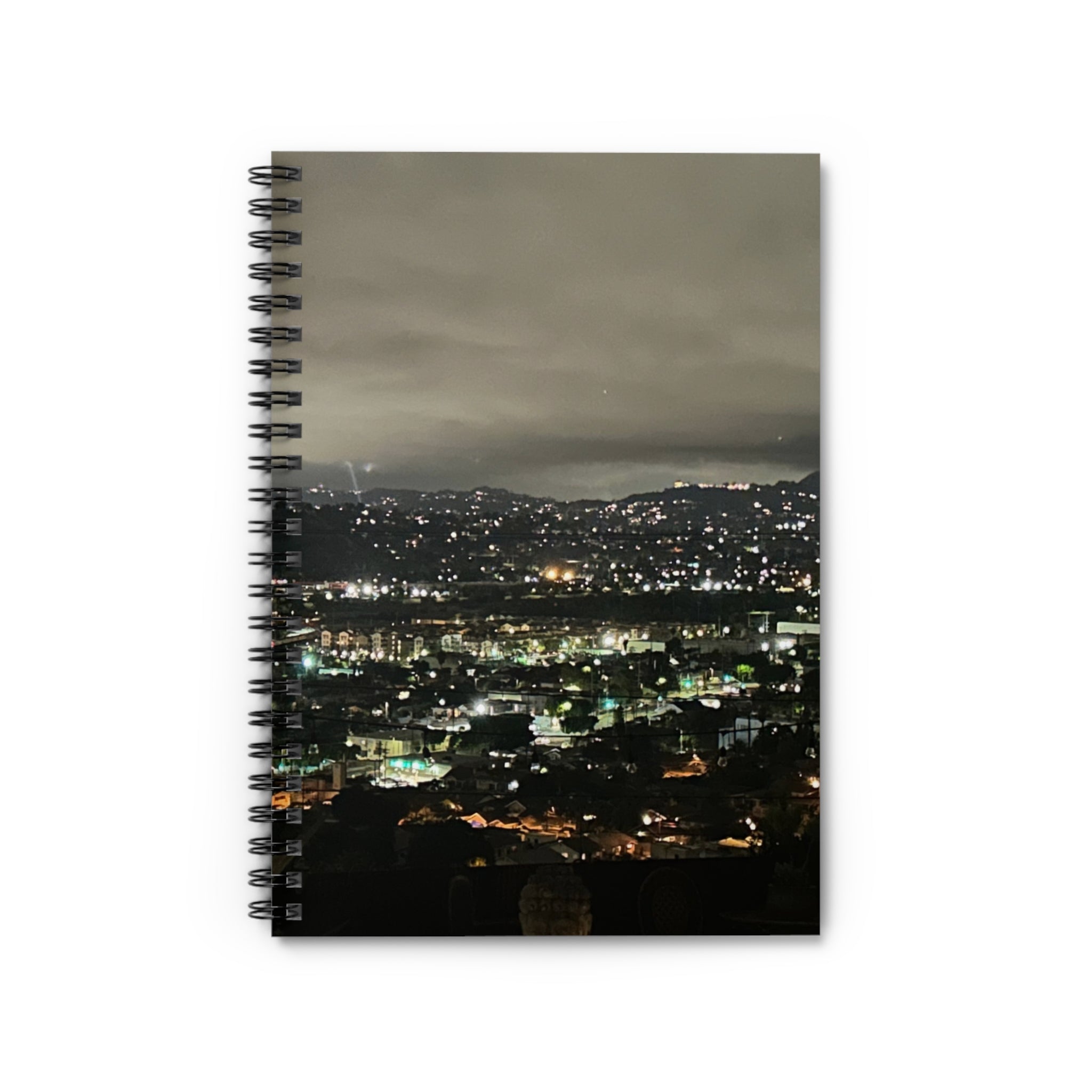Los Angeles Night Cityscape Spiral Notebook — Nightscape Ruled Journal for Urban Journalers