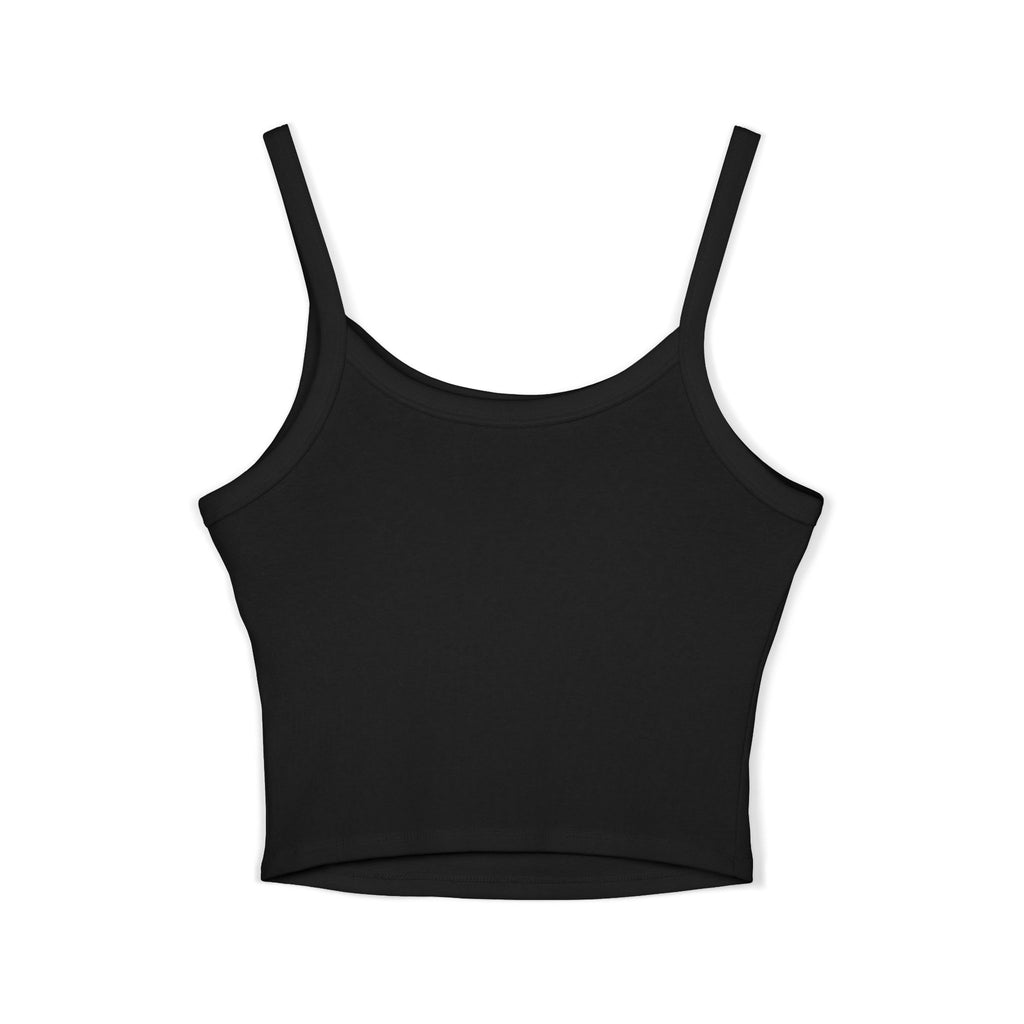 Butterfly Grid Spaghetti Tank Top- solid
