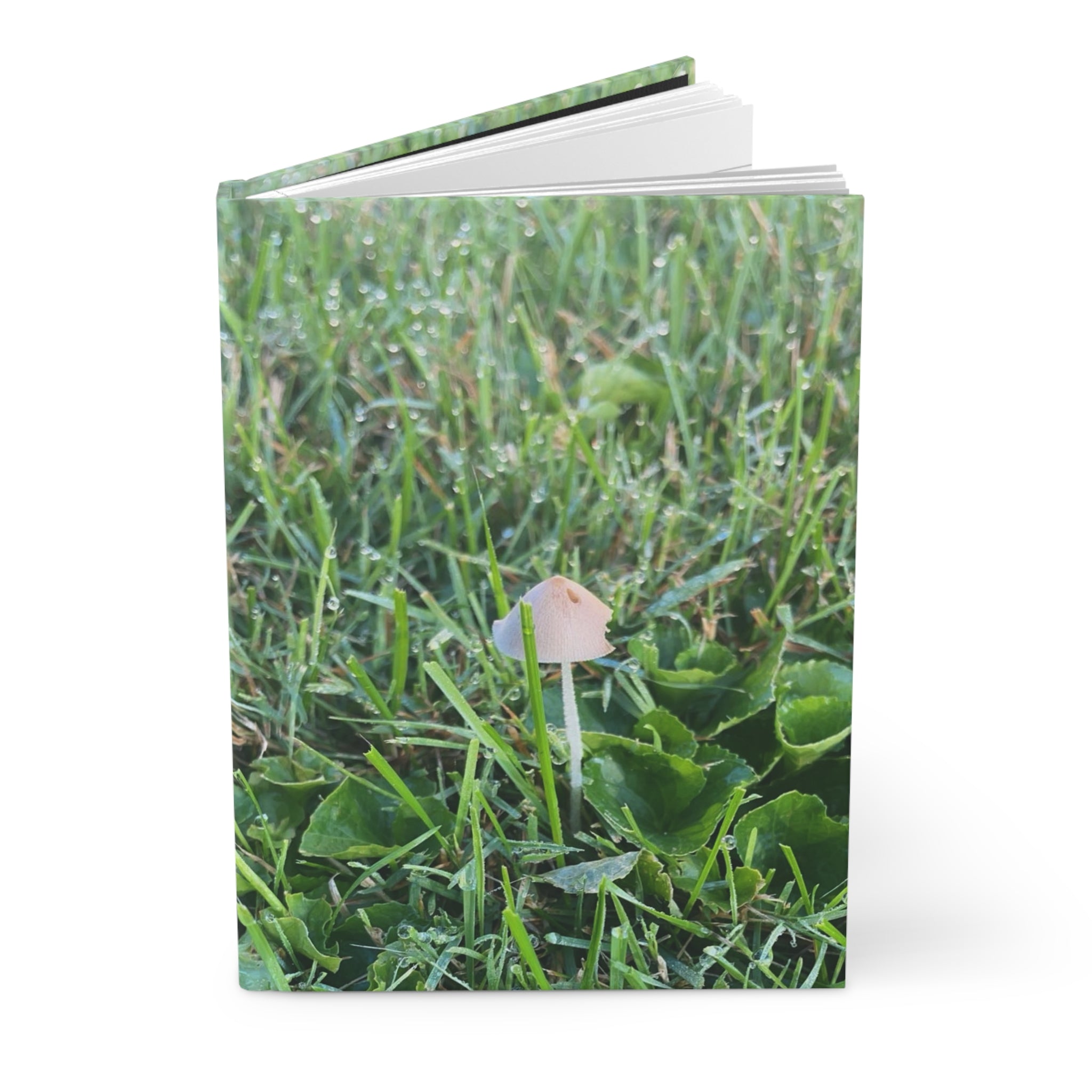 Mushroom Meadow Hardcover Journal — Nature Photography Notebook for Outdoor Lovers
