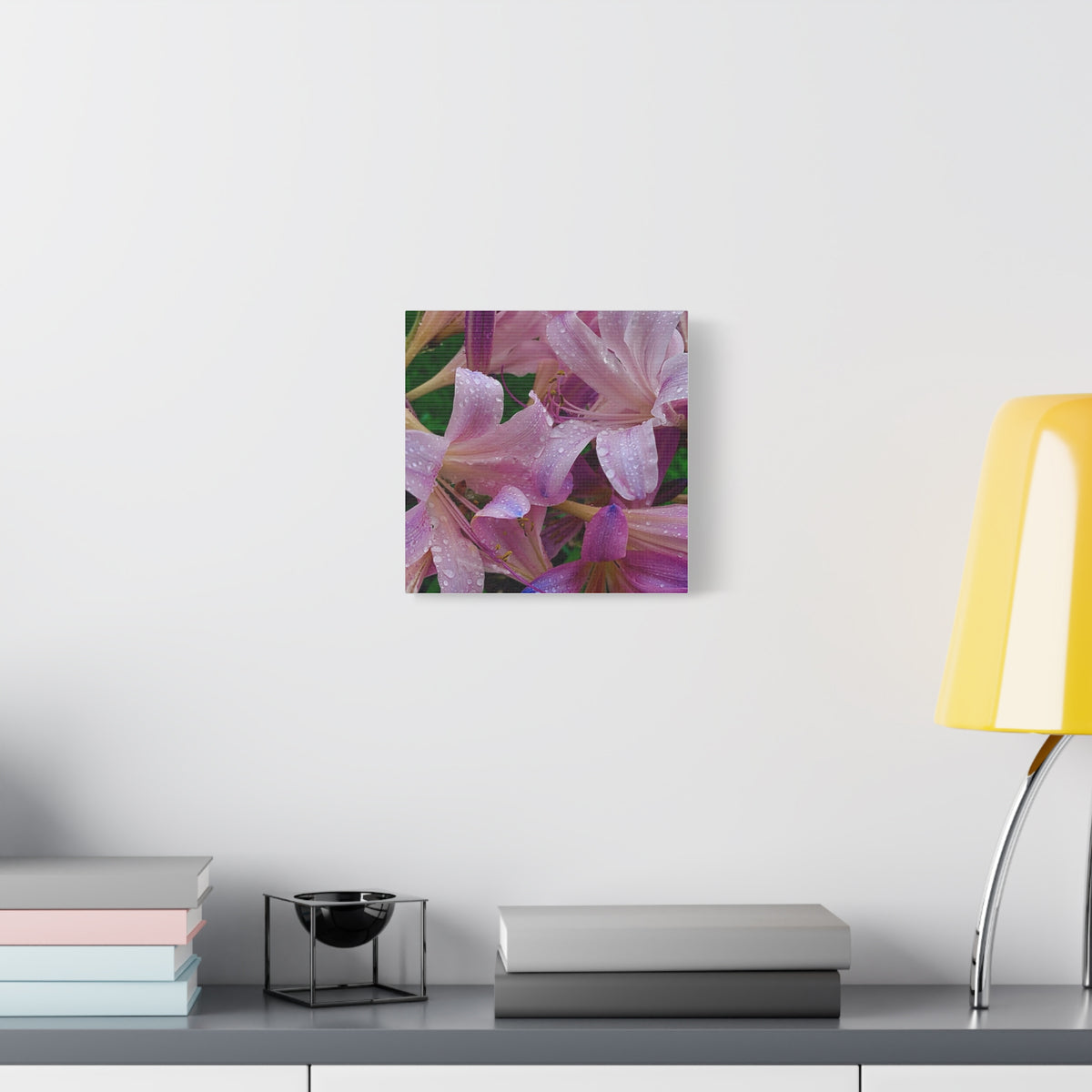 Rainy Pink Lilies Canvas Print