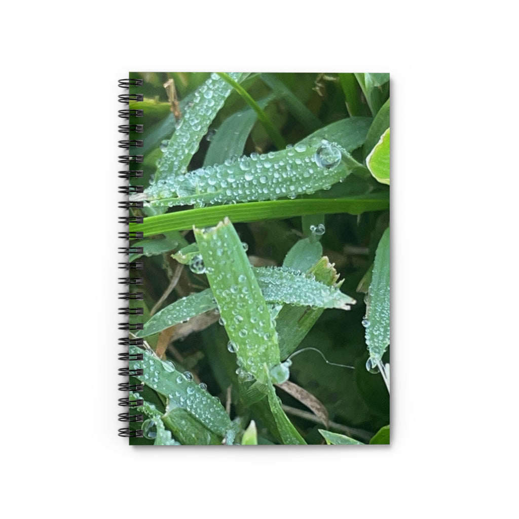 Dew-Kissed Grass Spiral Notebook – Ruled Journal for Nature Lovers