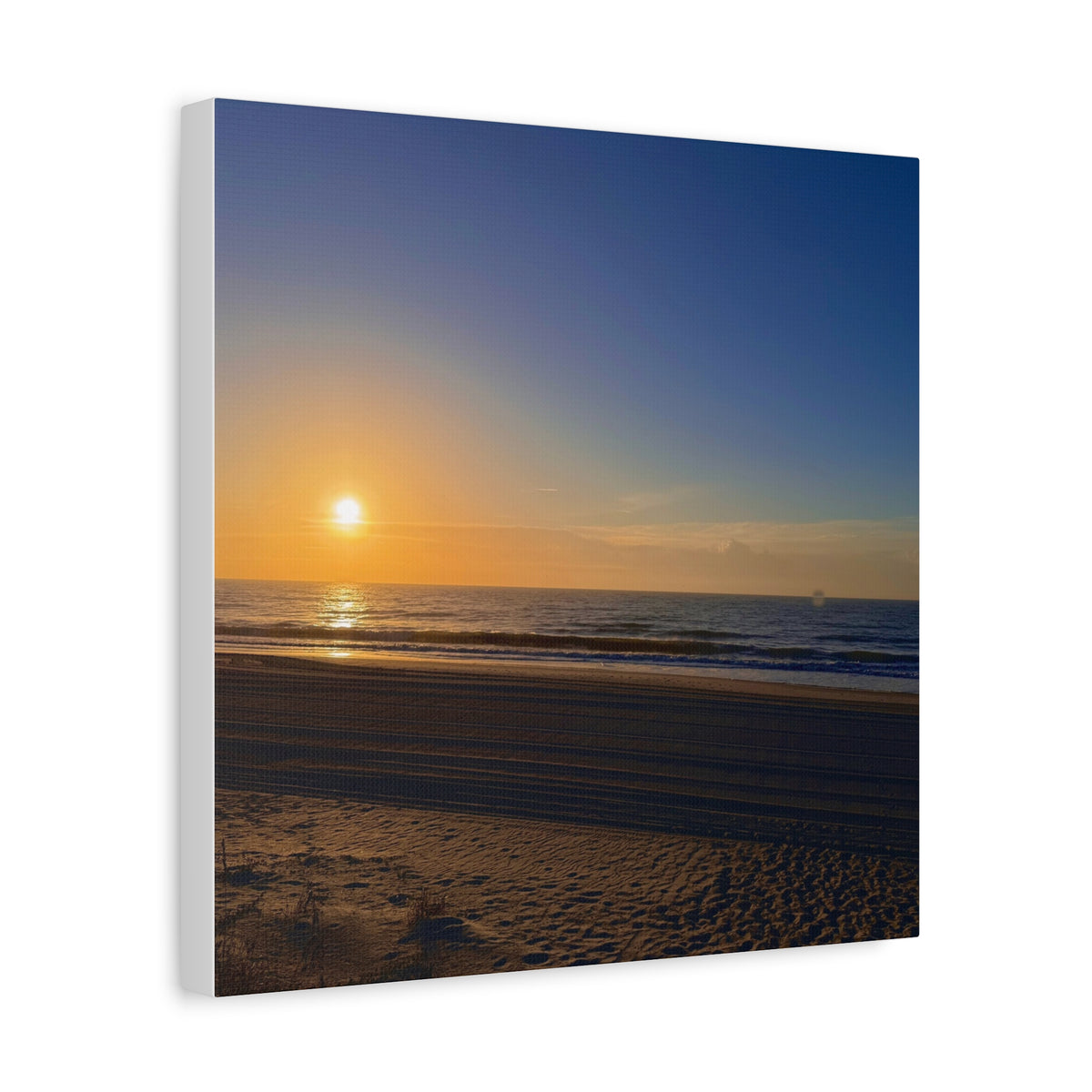 Orange Sunset Beach Canvas Print