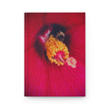 Hibiscus Close-Up Hardcover Journal — Floral Bee Photography Notebook