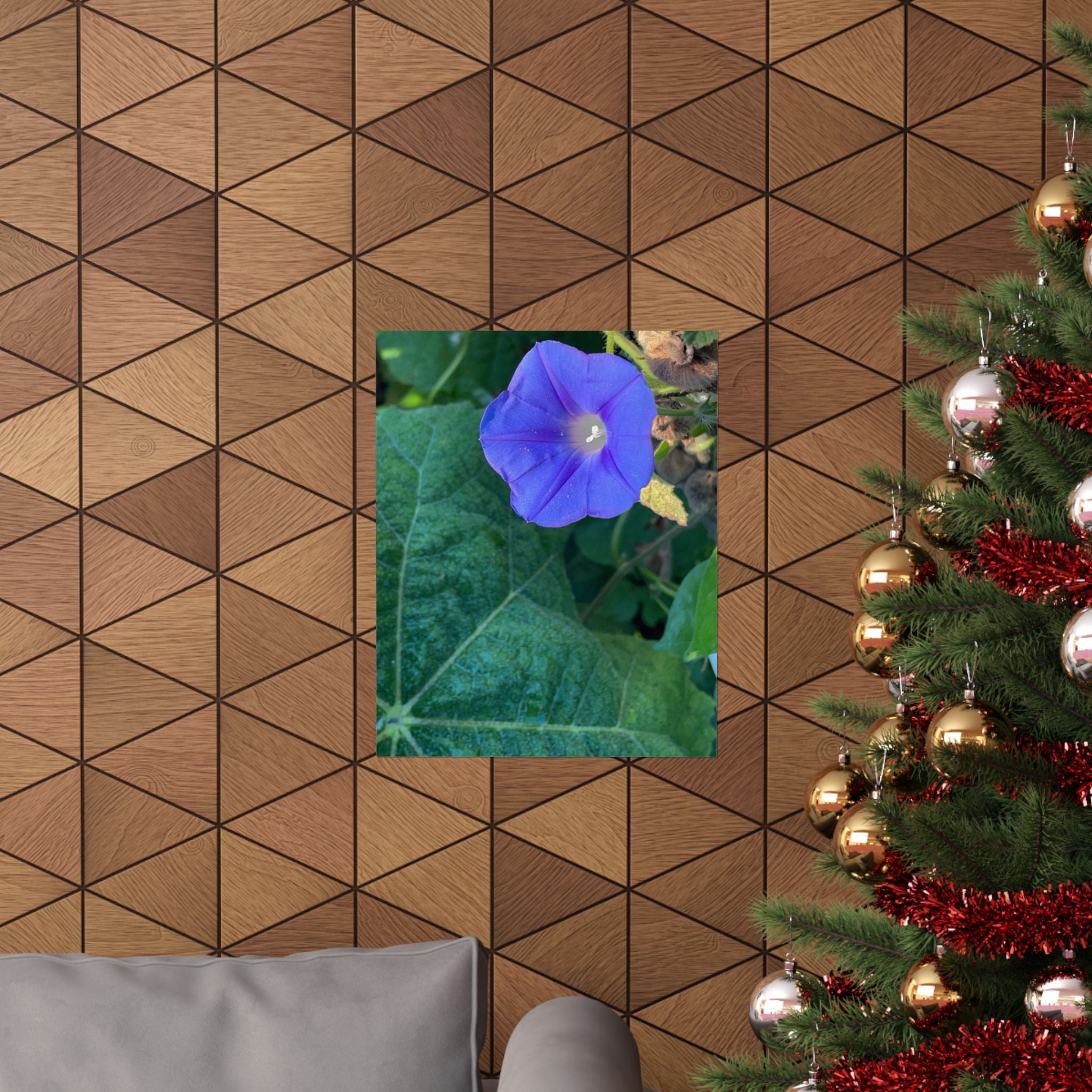 Morning Glory Floral Poster — Matte Vertical Botanical Wall Art