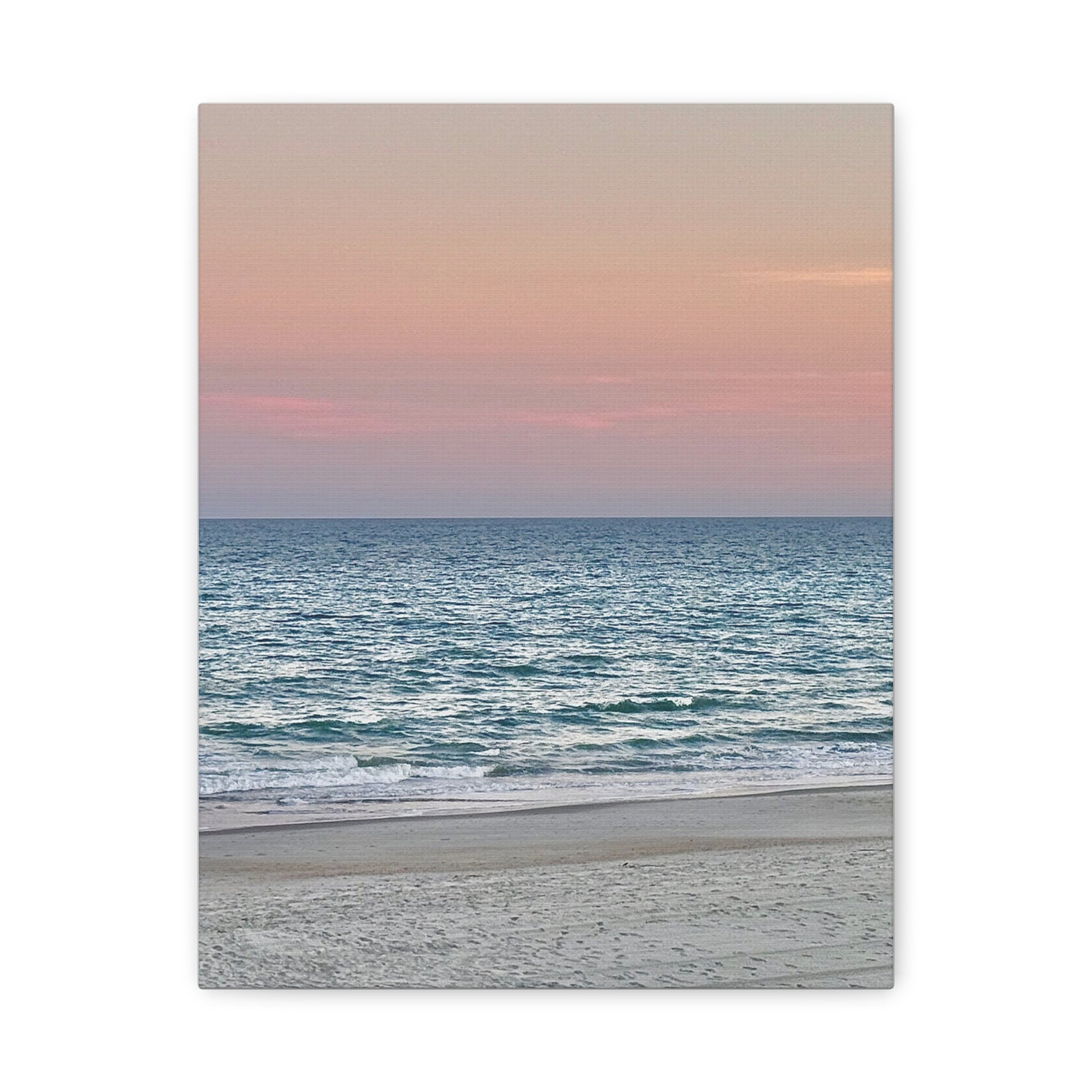 Myrtle Beach Sunset Matte Canvas – Pastel Ocean Wall Art, Stretched 1.25"