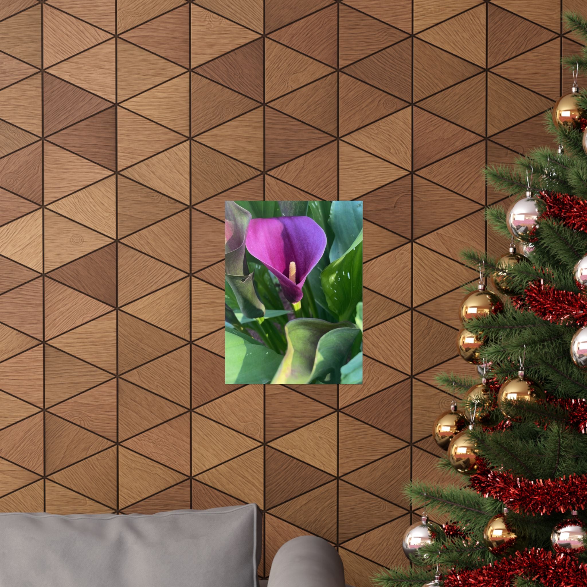 Purple Calla Lily Matte Poster — Botanical Wall Art Print