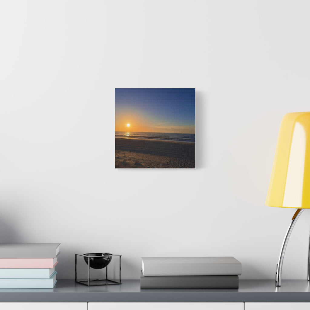 Orange Sunset Beach Canvas Print
