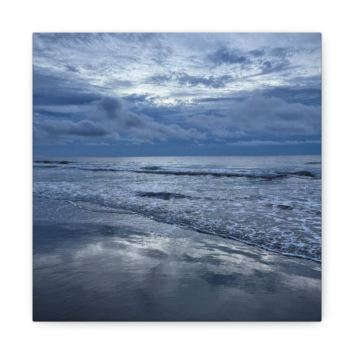 Cloudy Beach Canvas Print