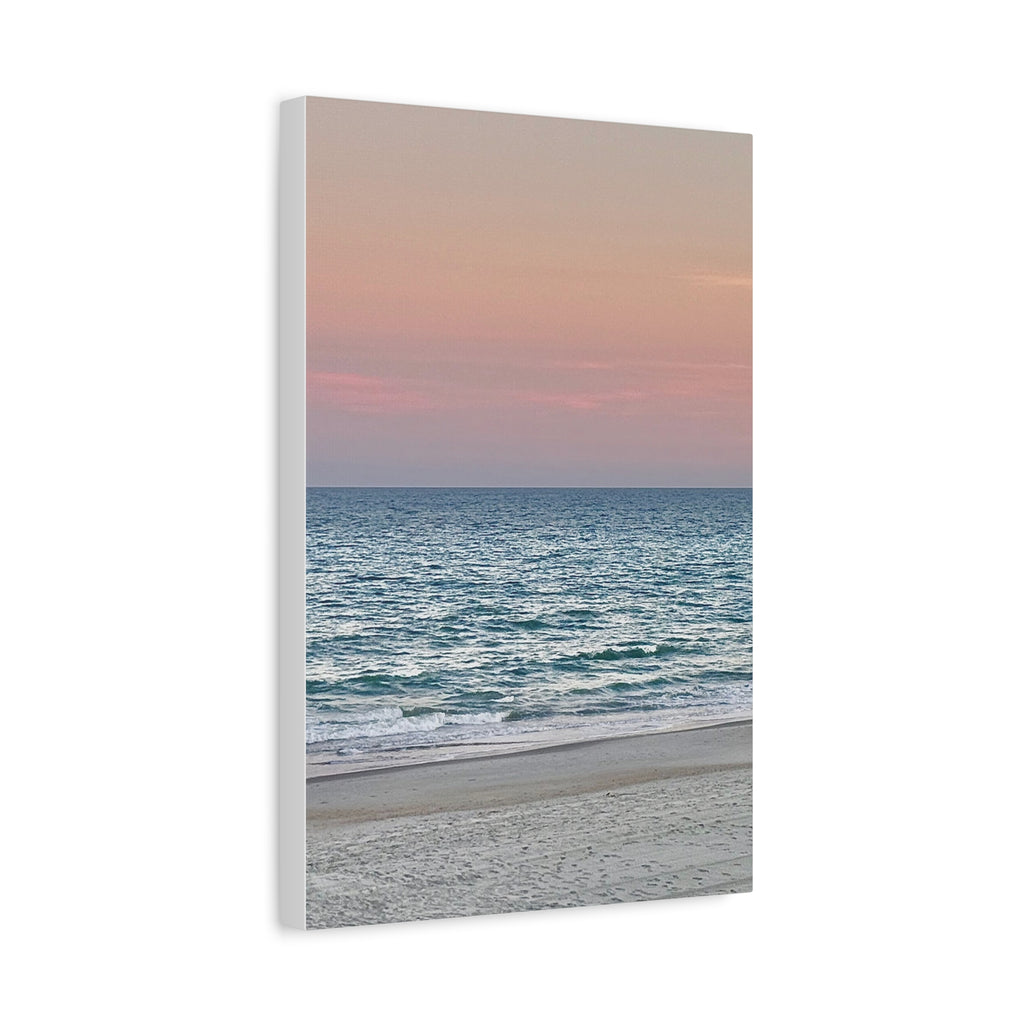 Myrtle Beach Sunset Matte Canvas – Pastel Ocean Wall Art, Stretched 1.25"