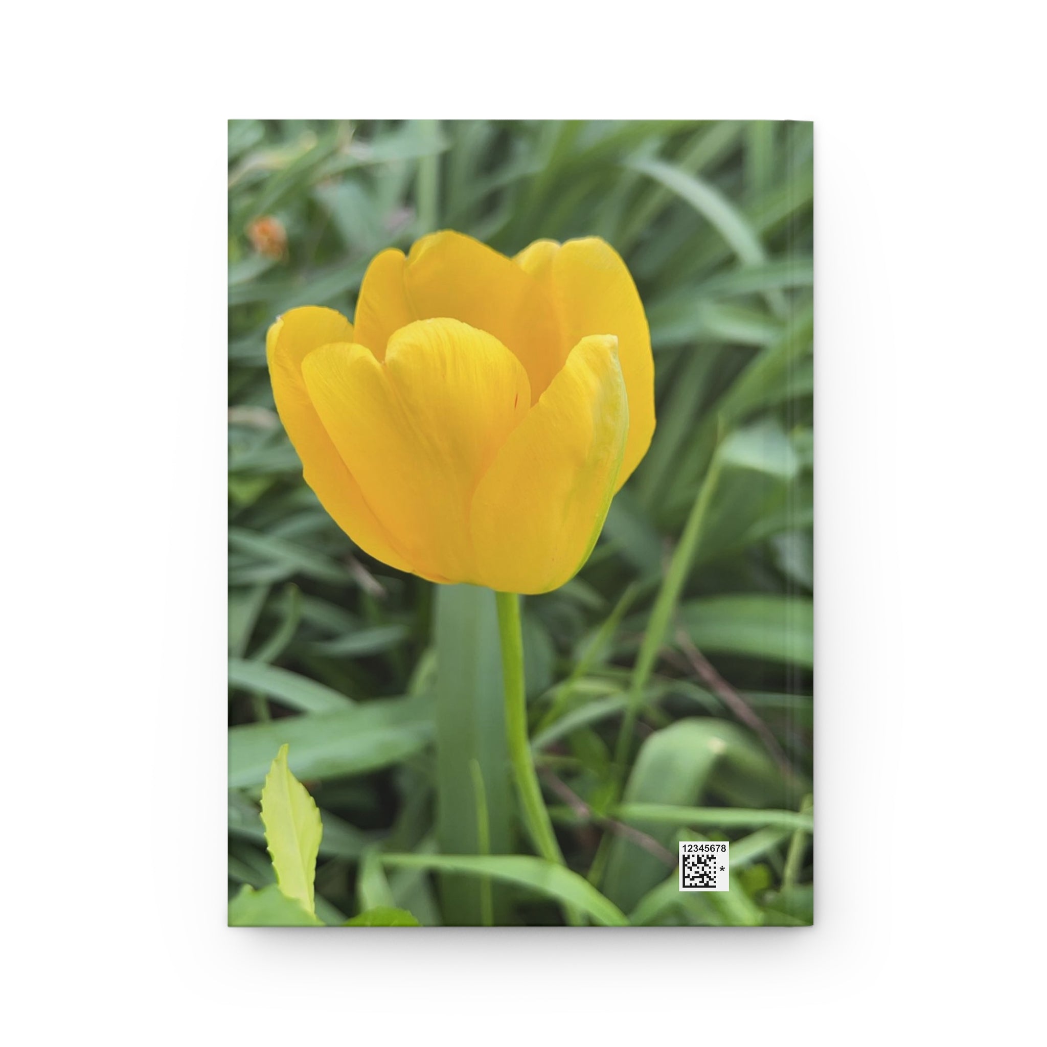Yellow Tulip Hardcover Journal — Floral Photo Notebook for Spring, Gardening & Nature Lovers