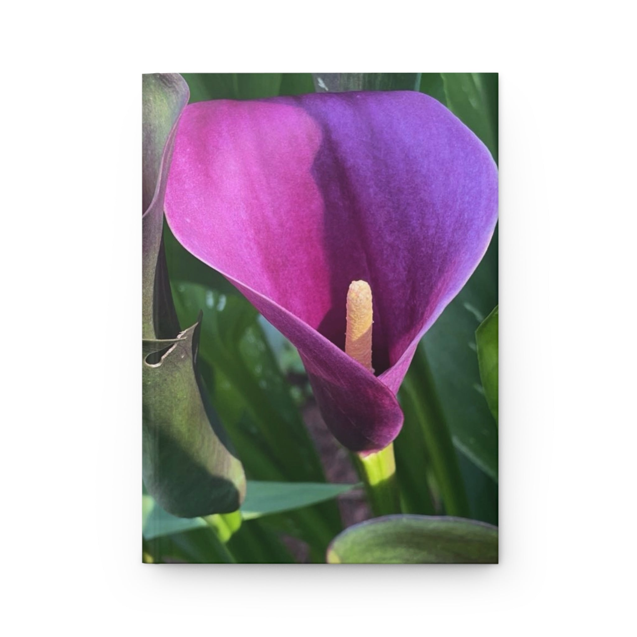 Purple Calla Lily Hardcover Journal — Floral Notebook for Gardening, Gifts & Nature Journaling