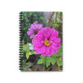 Pink Zinnia Spiral Notebook — Floral Ruled Journal for Notes & Gifts