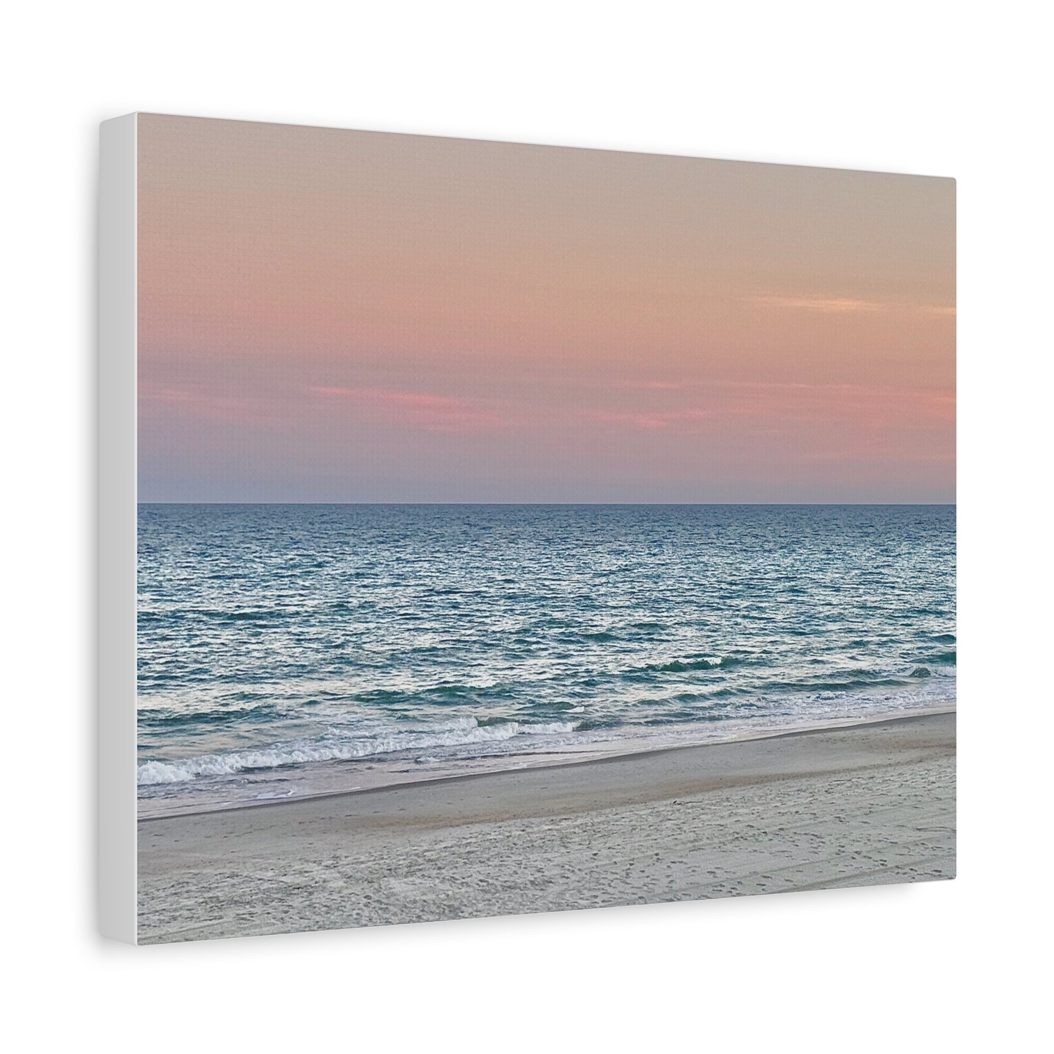 Myrtle Beach Sunset Matte Canvas – Pastel Ocean Wall Art, Stretched 1.25"