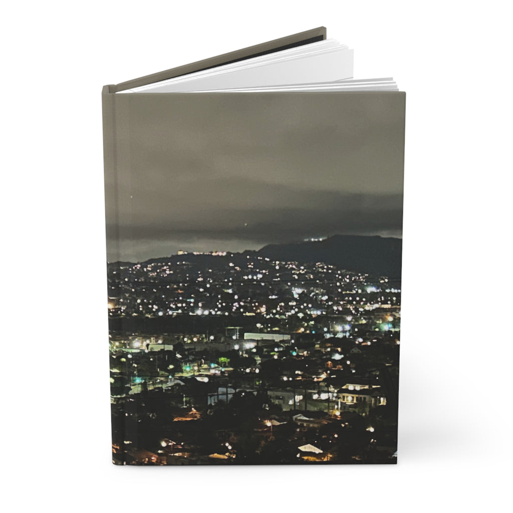 Los Angeles Night Cityscape Hardcover Journal — Moody Urban Notebook for Travel, Reflection & Gift