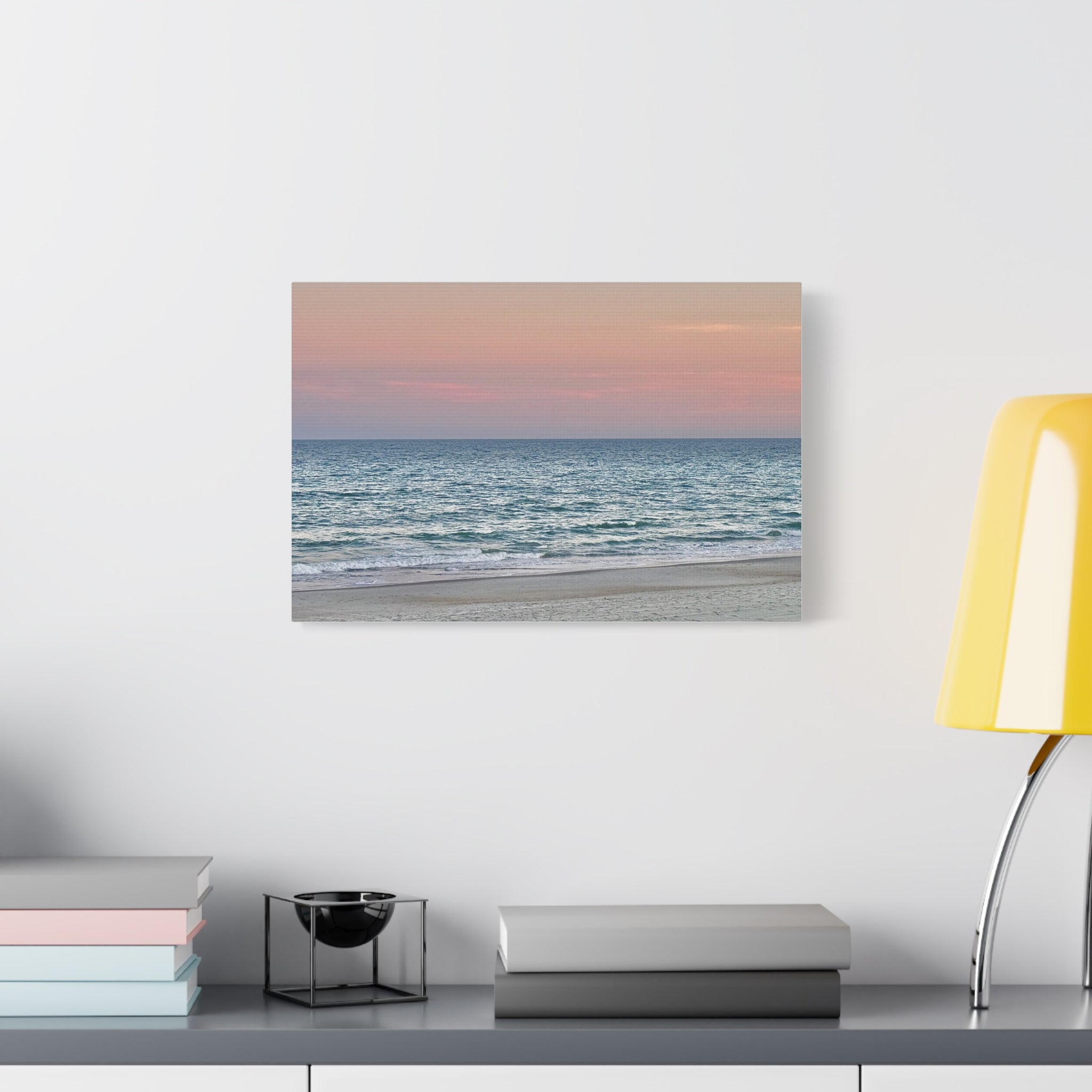 Myrtle Beach Sunset Matte Canvas – Pastel Ocean Wall Art, Stretched 1.25"
