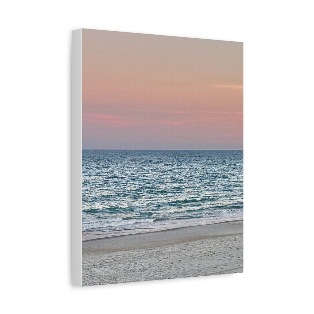 Myrtle Beach Sunset Matte Canvas – Pastel Ocean Wall Art, Stretched 1.25"