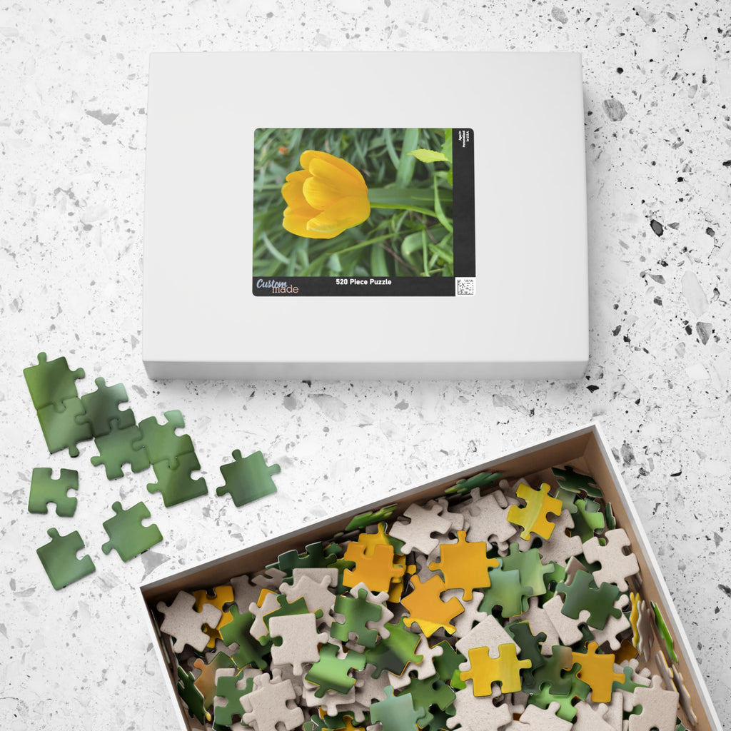 Yellow Tulip Jigsaw Puzzle — Floral 110/252/520/1014-Piece Puzzle