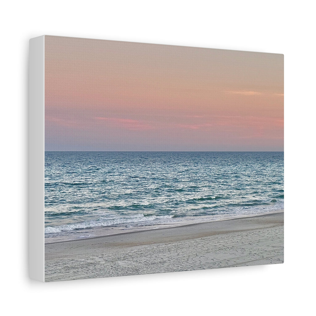 Myrtle Beach Sunset Matte Canvas – Pastel Ocean Wall Art, Stretched 1.25"
