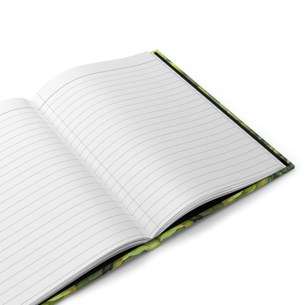 Succulent Garden Hardcover Journal — Green Plant Notebook for Gardening Notes & Daily Journaling