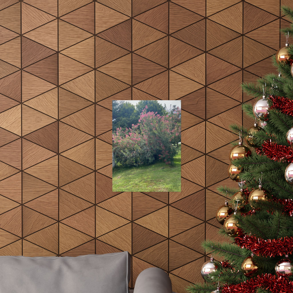Smoke Bush Poster — Matte Vertical Floral Wall Art