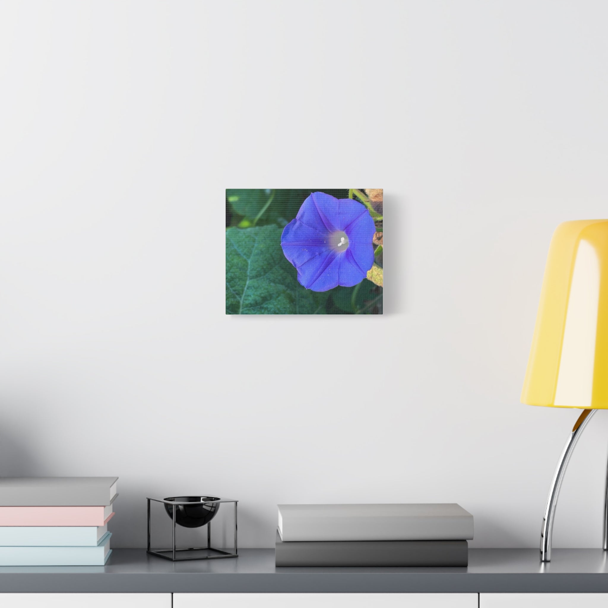 Morning Glory Canvas Wall Art — Vibrant Purple Flower Matte Stretched Canvas