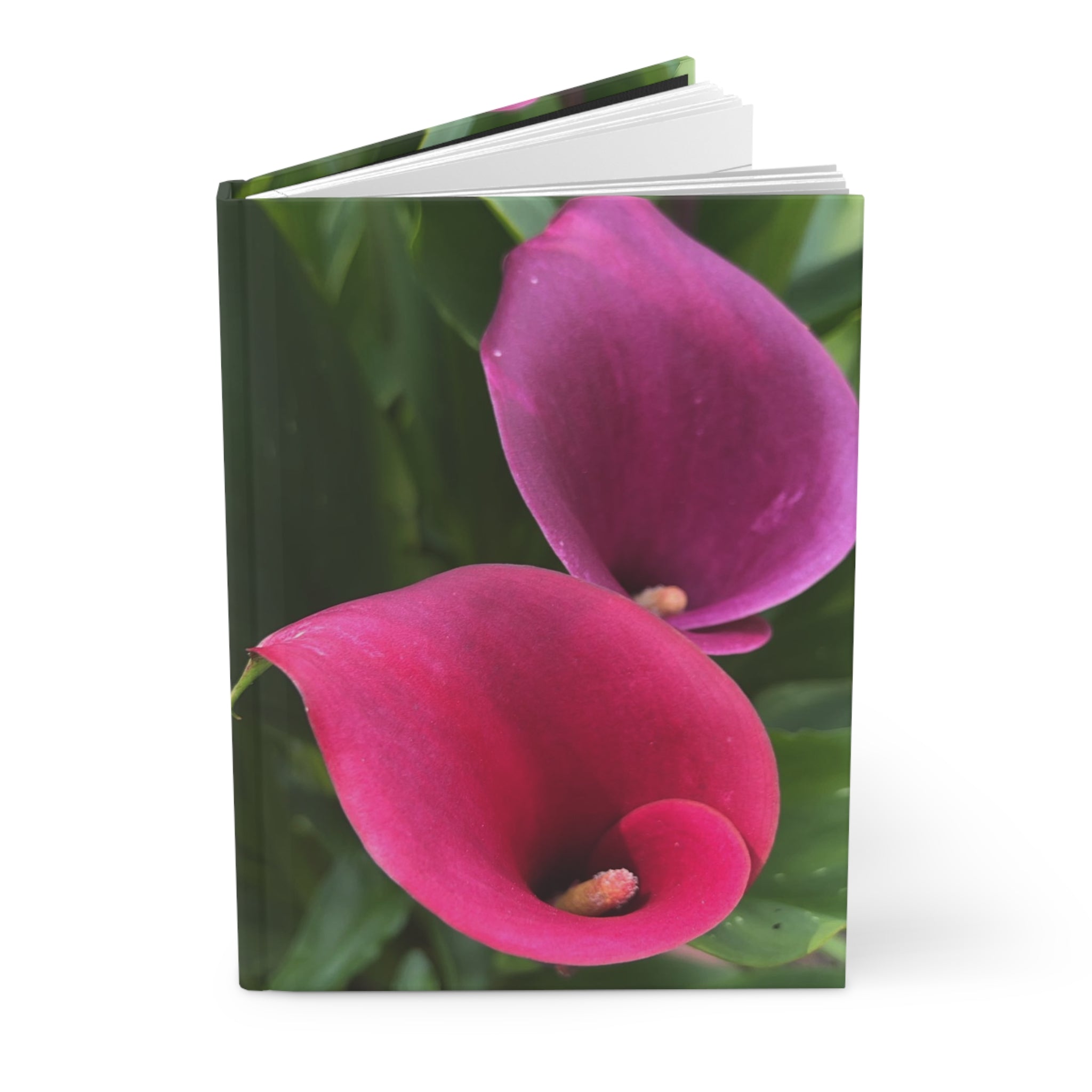 Pink Calla Lily Hardcover Journal — Floral Notebook for Gardening, Nature Lovers & Gifts