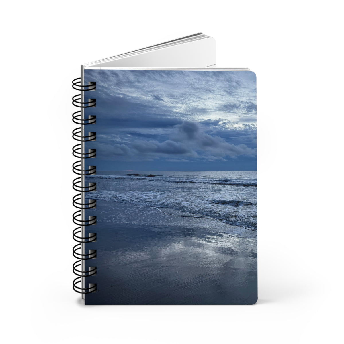 Cloudy Beach Spiral Notebook