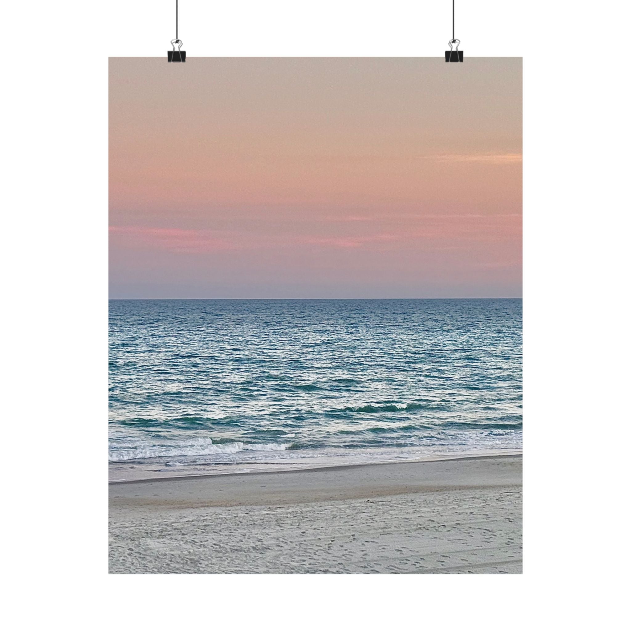 Myrtle Beach Sunset Matte Poster — Vertical Coastal Wall Art