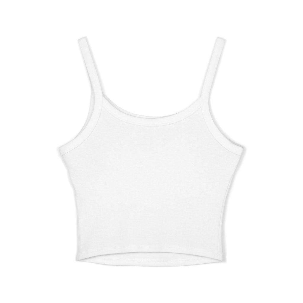 Butterfly Grid Spaghetti Tank Top- solid