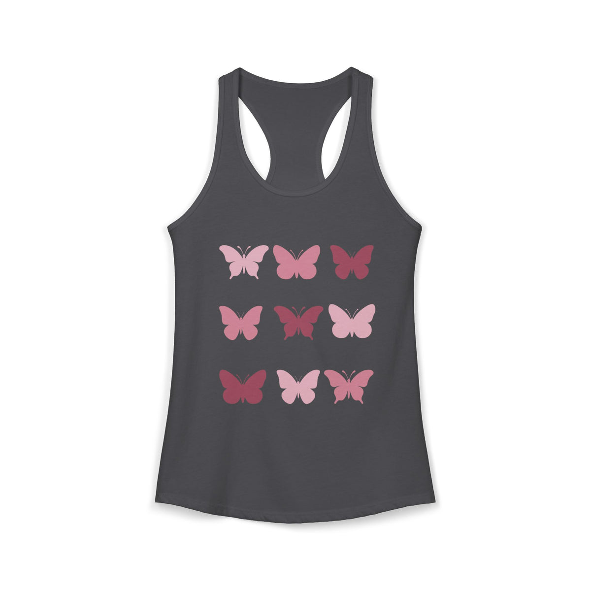 Solid Butterfly Grid Racerback Tank
