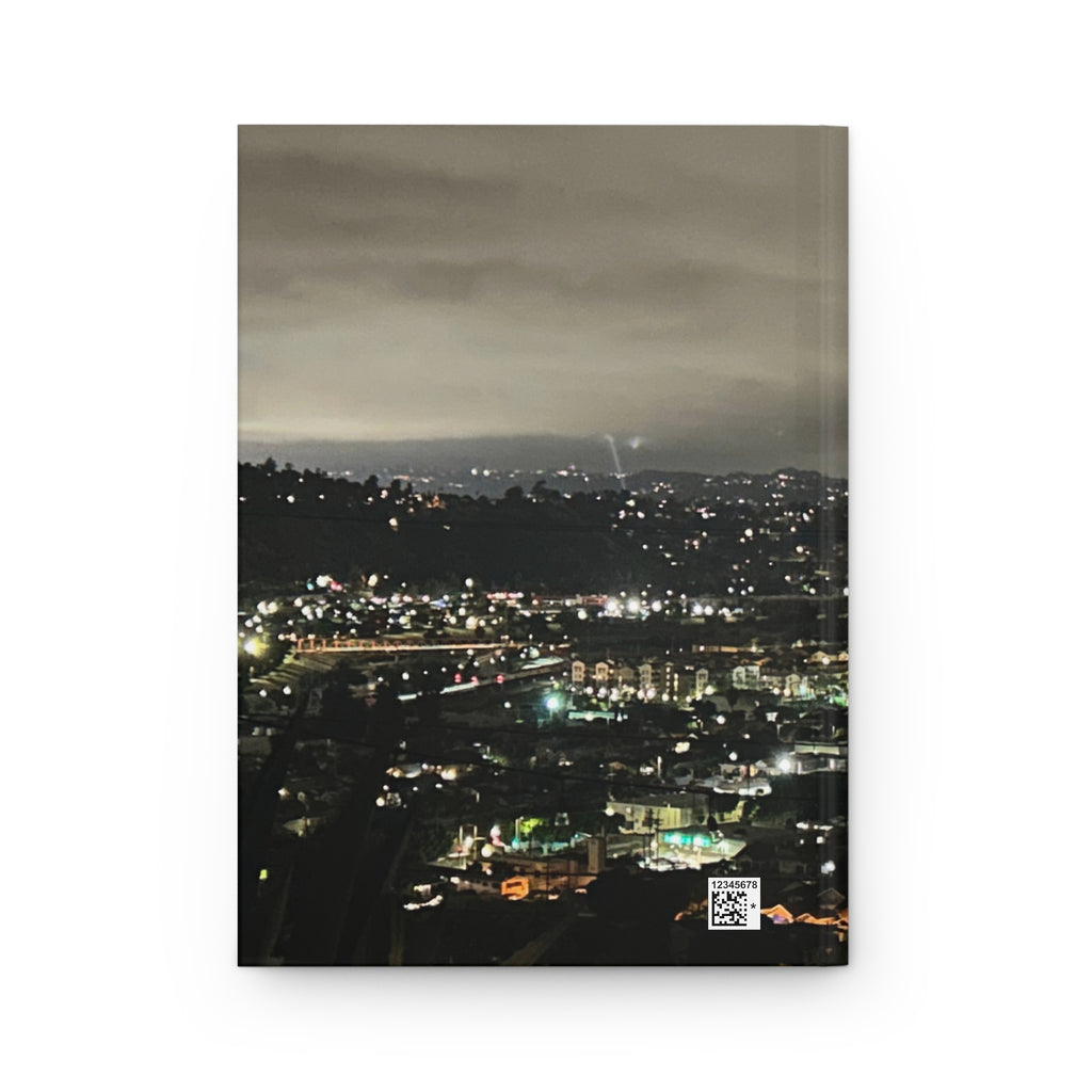 Los Angeles Night Cityscape Hardcover Journal — Moody Urban Notebook for Travel, Reflection & Gift