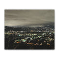 Los Angeles Night Cityscape Matte Canvas Print — Urban Lights Wall Art