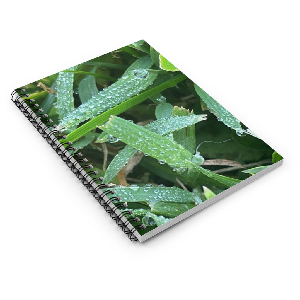 Dew-Kissed Grass Spiral Notebook – Ruled Journal for Nature Lovers