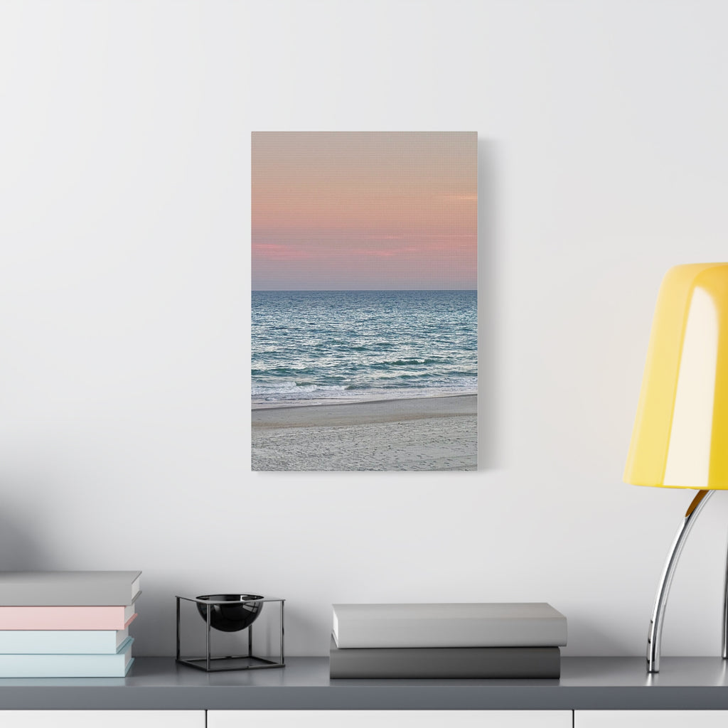 Myrtle Beach Sunset Matte Canvas – Pastel Ocean Wall Art, Stretched 1.25"