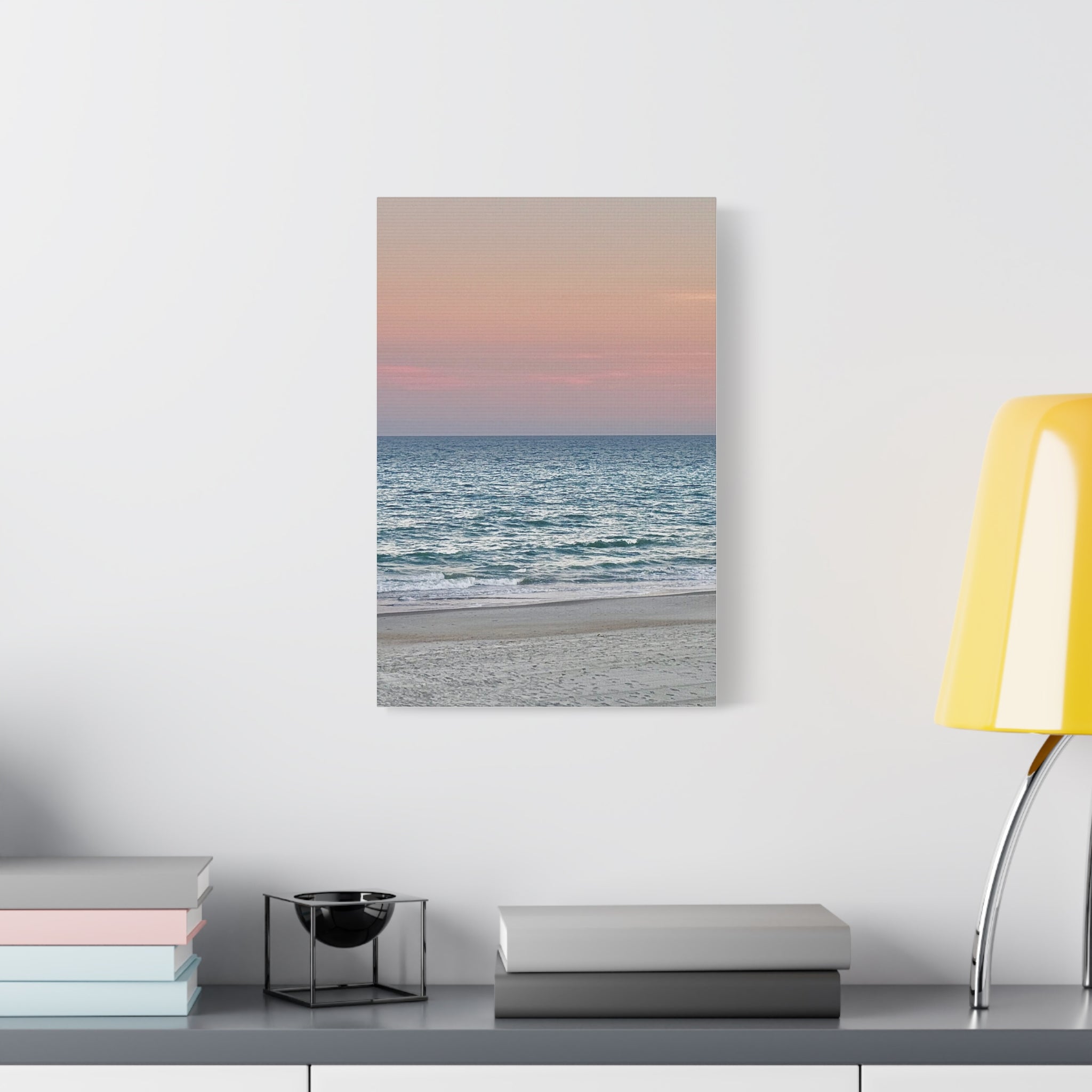 Myrtle Beach Sunset Matte Canvas – Pastel Ocean Wall Art, Stretched 1.25"