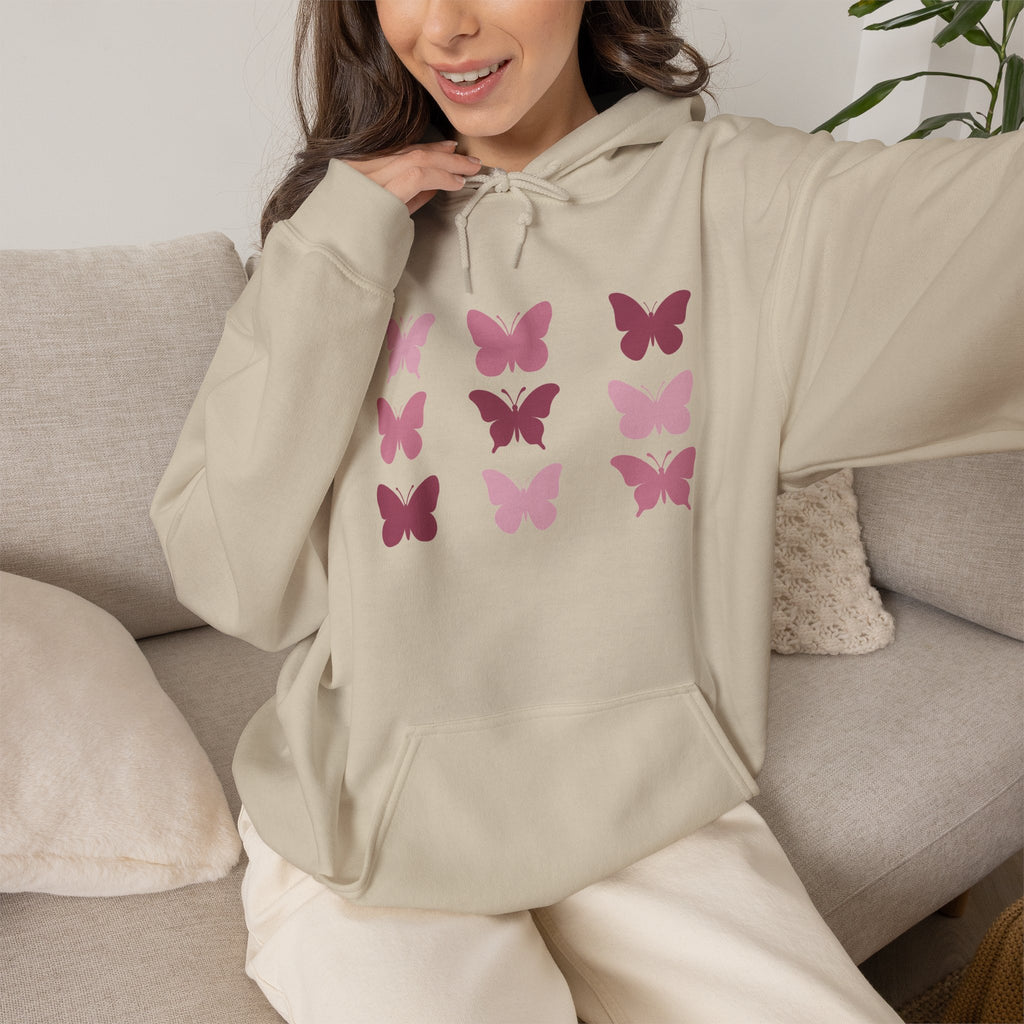 Butterfly Grid Hoodie Solid