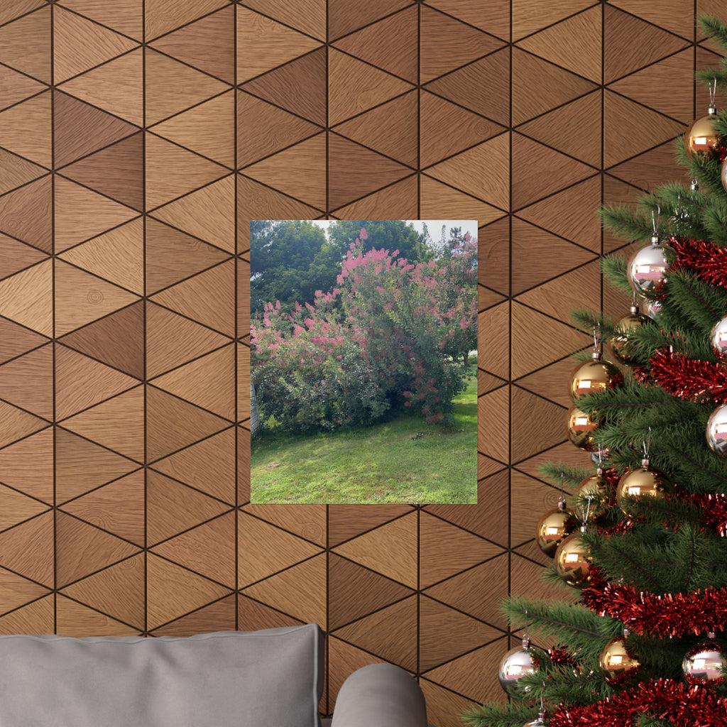 Smoke Bush Poster — Matte Vertical Floral Wall Art