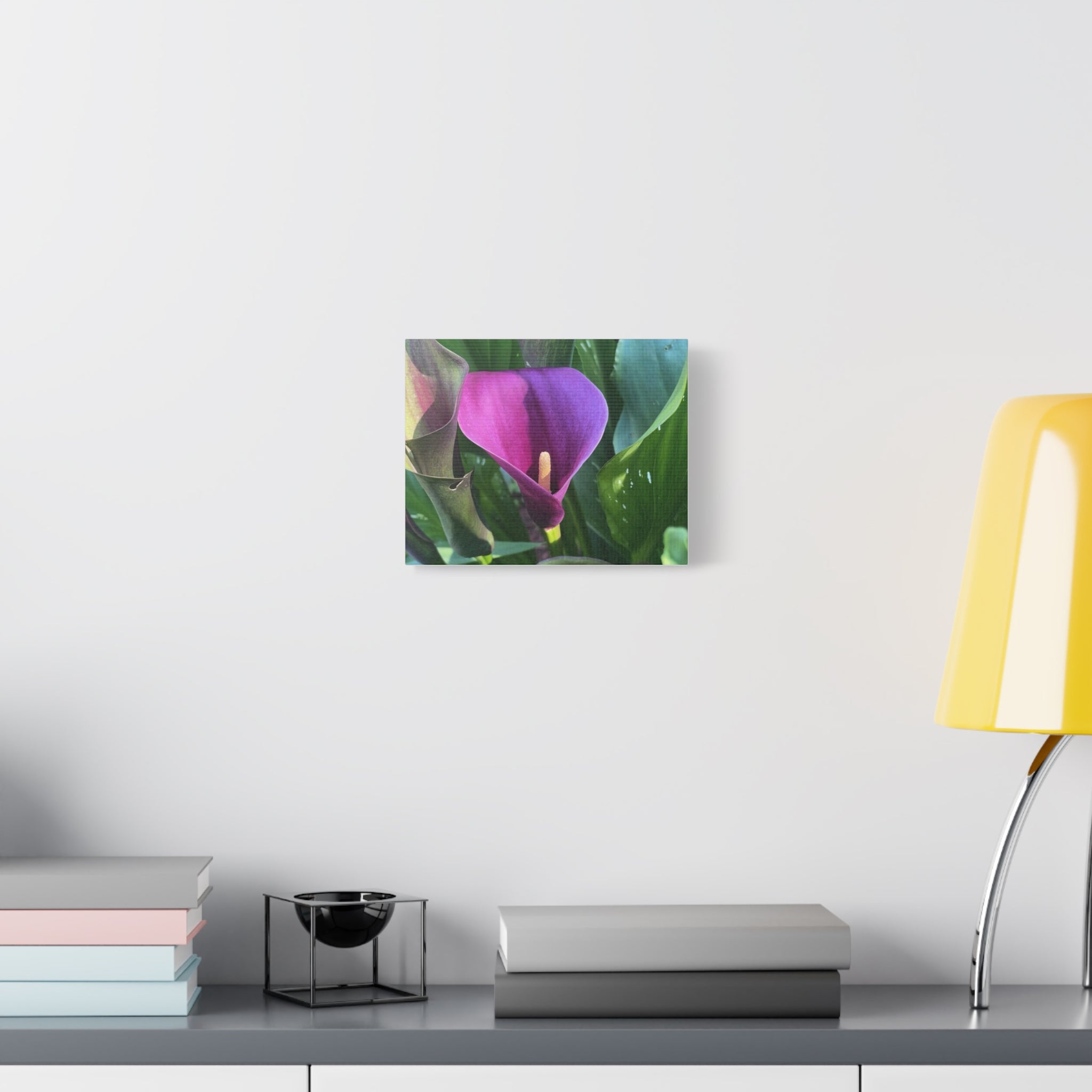 Purple Calla Lily Canvas Wall Art — Stretched Matte Floral Print